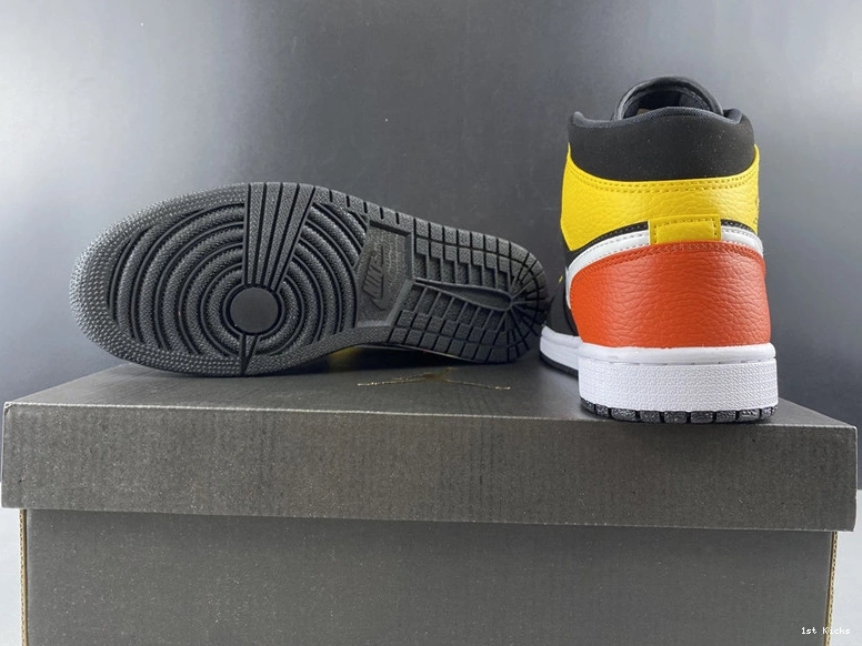 1 Mid Amarillo 852542-087 - Jordan Orange Black 1005